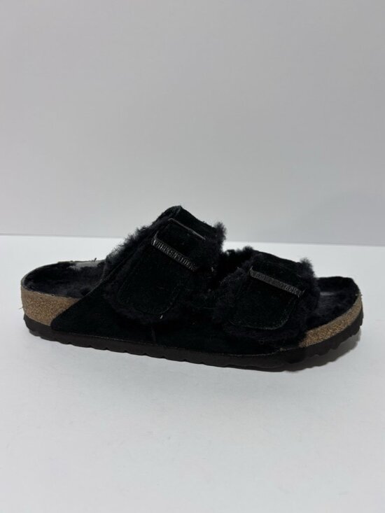 Birkenstock Shoes - Birkenstock Women’s Arizona Shearling Sandals Black, Size US 6 Narrow, EUR 37